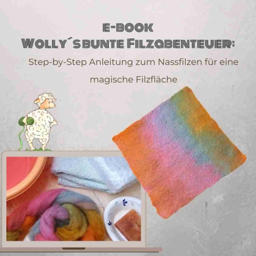 E-Book: Wolly´s bunte Filzabenteuer:Step-by-Step Anleitung zum Nassfilzen